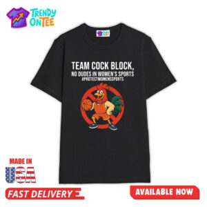 Team Cock Block No Dudes In Women's Sports Shirt