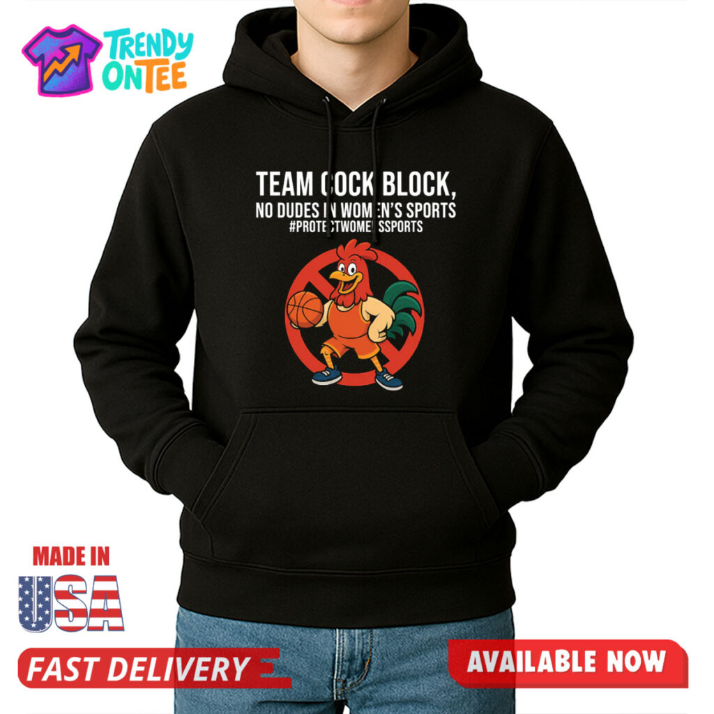 Team Cock Block No Dudes In Women's Sports Shirt