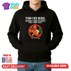 Team Cock Block No Dudes In Women's Sports Shirt