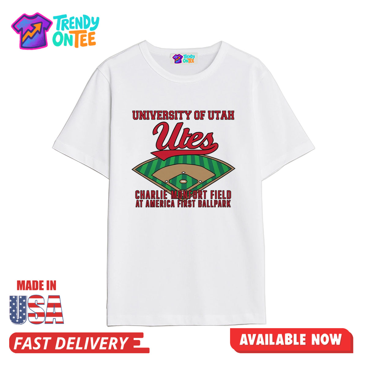 University of Utah Utes Charlie Monfort Field At America First Ballpark Shirt University of Utah Utes Charlie Monfort Field At America First Ballpark Shirt