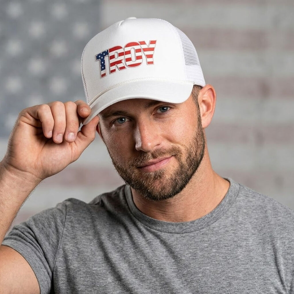 Troy Athletics Patriotic Trucker Hat