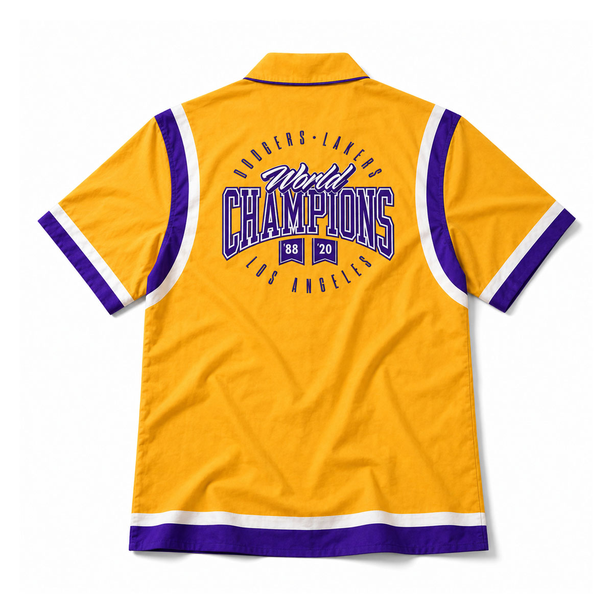 2026 LA Dodgers Lakers Night Button Up Shirt | TrendyOnTee